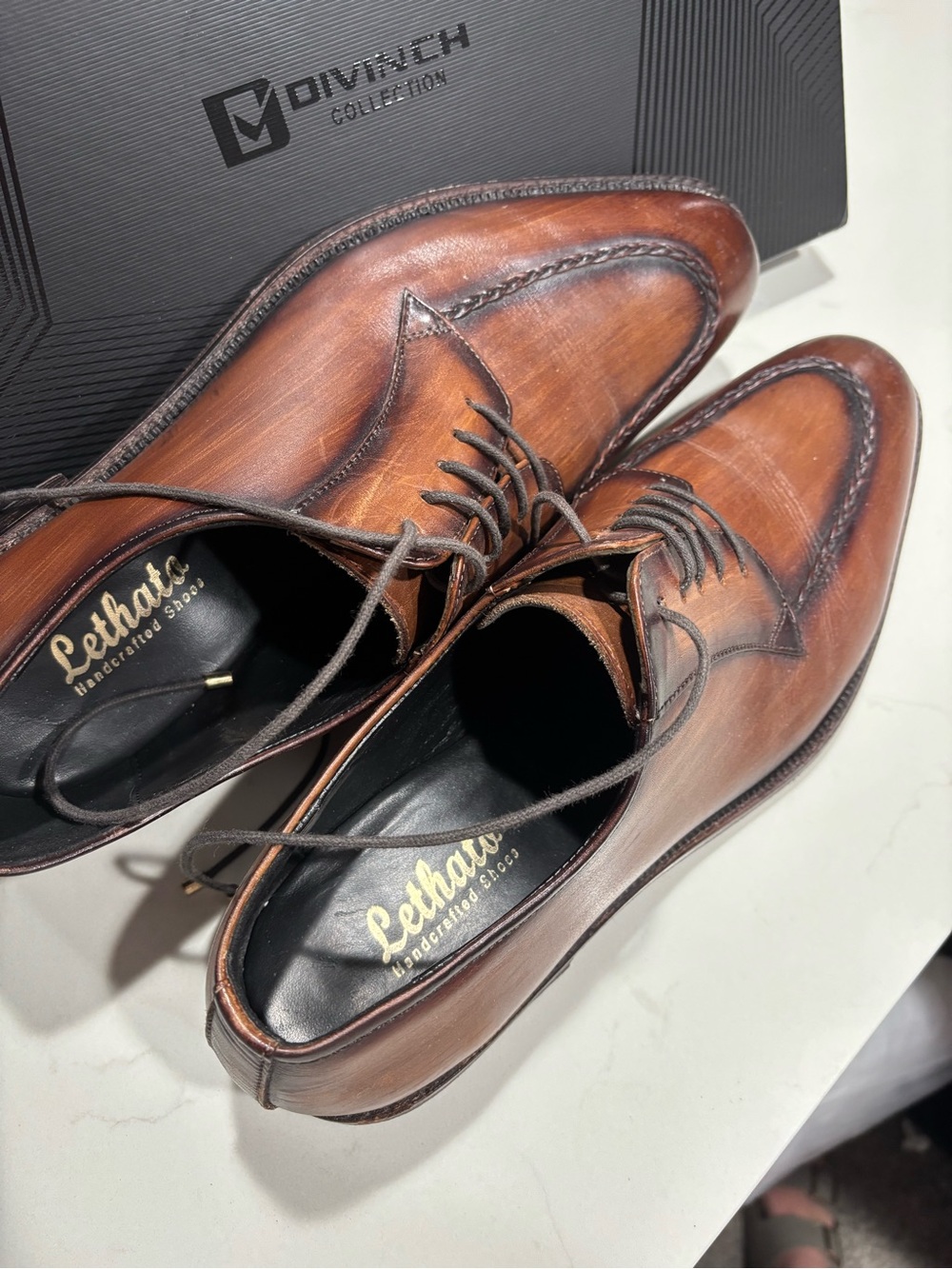 Classic Brown Leather Derby Shoes